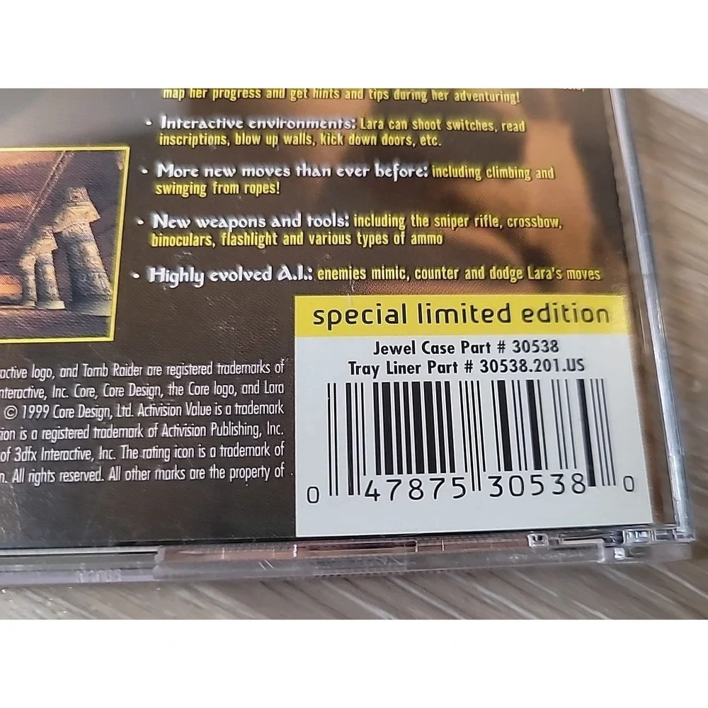 Tomb Raider The Last Revelation Special Limited Edition (PC Game,‎ 1999)